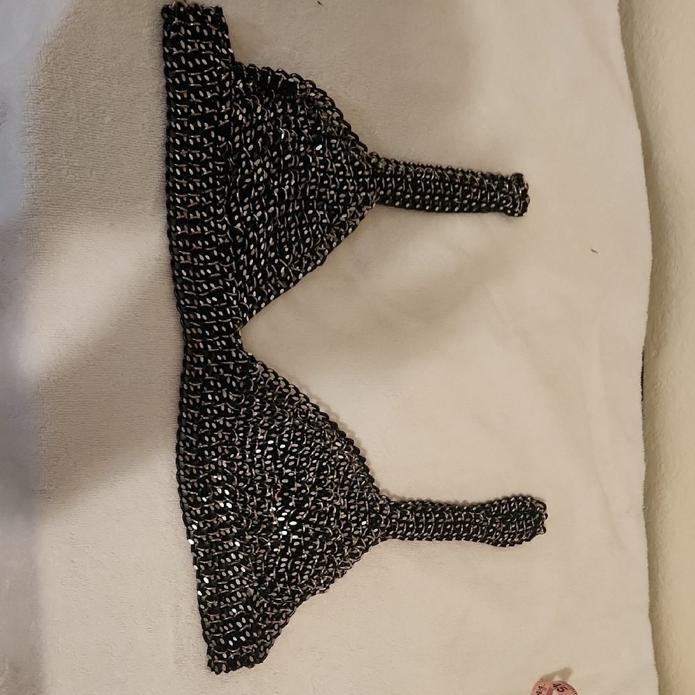 VINTAGE CHAIN MAIL BRA STYLED TOP